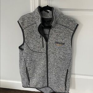 Amazon Heather Gray Zip-Up Vest